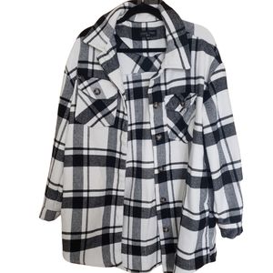Oversized Flannel Coatigan (M)